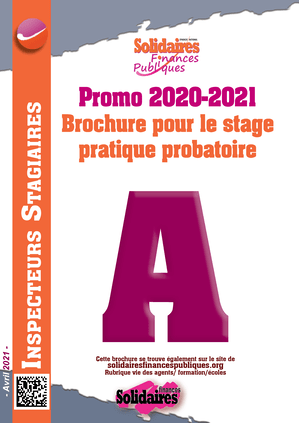 Brochure stage pratique probatoire Inspecteur stagiaire