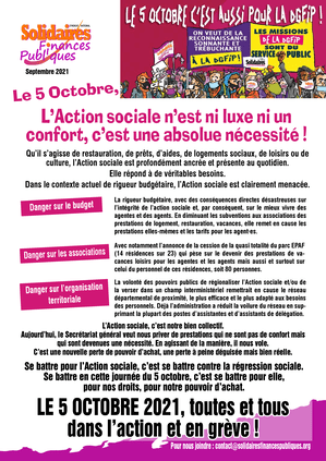 Tract : L'Action sociale n'est ni luxe ni un confort, c'est une absolue nécessité !