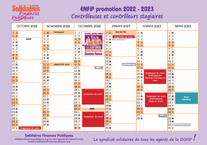 Calendrier Contrôleurs stagiaires