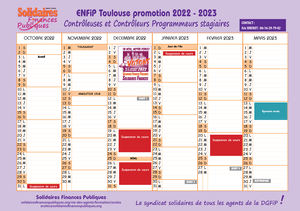 Calendrier Contrôleurs programmeurs stagiaires