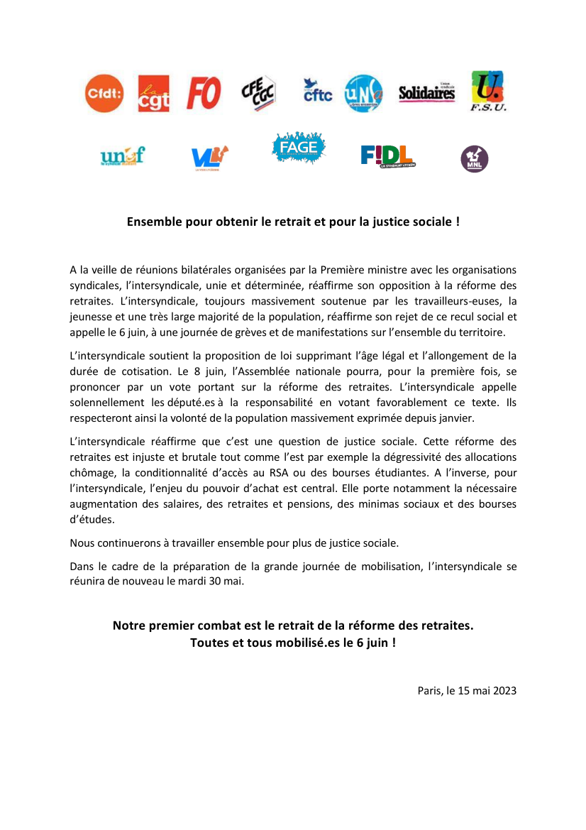 Tract intersyndical - Réforme des retraites : dès le 7 mars, la DGFiP à l'arrêt