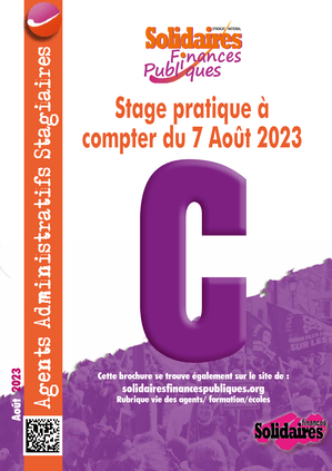 Brochure stage pratique Agents Administratifs