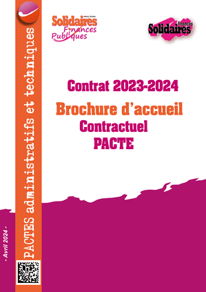 Brochure d'accueil Contractuel PACTE