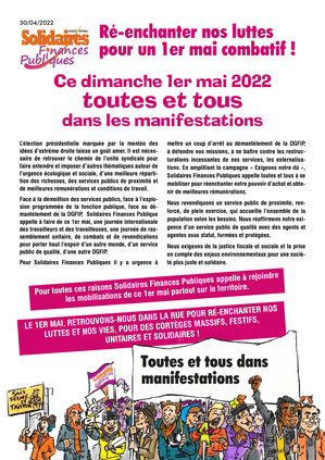 Tract : Ré-enchanter nos luttes pour un 1er mai combatif ! 