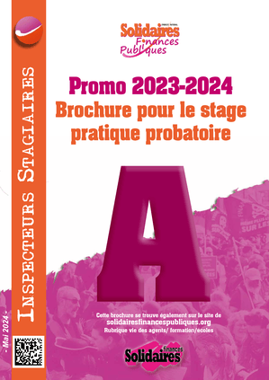 Brochure stage pratique probatoire Inspecteur stagiaire