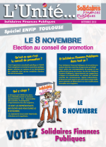 L'Unité Spécial élections au conseil de promotion ENFiP Toulouse 2018