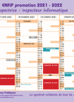 Calendrier ENFiP Inspectrice - Inspecteur informatique promotion 2021 - 2022