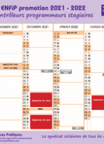 Calendrier ENFiP Contrôleur Programmeur stagiaire promotion 2021 - 2022