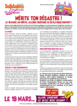 Tract : Mérite ton désastre !  Le 19 mars, en grève,  allons chercher ce qu’ils nous doivent !