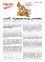 L’impôt : notre richesse commune