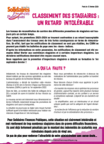 Tract : Classement des stagiaires : Un retard intolérable
