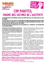 Tract - EDR rabotés, encore des victimes de l’austérité