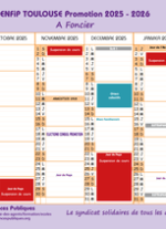 Calendrier ENFiP 2025-2026 A foncier Toulouse