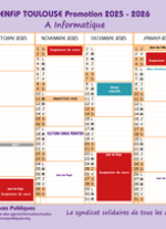 Calendrier ENFiP 2025-2026 A informatique Toulouse