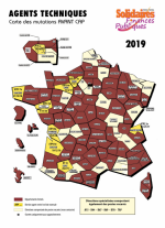 Carte des mutations Agents techniques avant CAP 2019