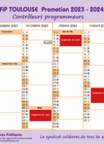 Calendrier 2023-2024 Contrôleurs programmeurs Toulouse
