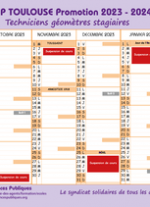 Calendrier 2023-2024 technicien géomètreToulouse