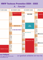 Calendrier 2024-2025 ENFIP Inspecteur Foncier Toulouse