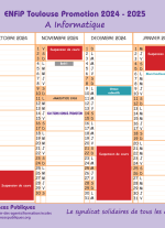 Calendrier 2024-2025 ENFIP Inspecteur informatique Toulouse