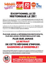 Tract intersyndical :  Exceptionnel le 23... Historique le 28