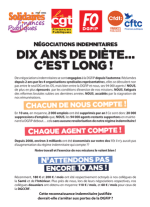 Tract intersyndical - Négociations indemnitaires : 10 ans de diète... c'est long !