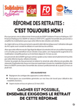 Tract intersyndical : RÉFORME DES RETRAITES : C’EST TOUJOURS NON !