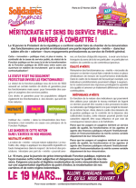 Tract : Méritocratie et sens du service public…un danger à combattre !