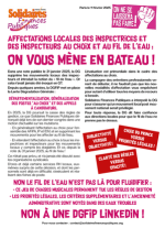 Tract affectations locales inspecteurs du 11 février 2025